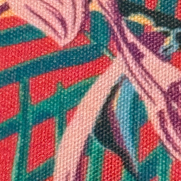 Roxy Red and Beige Tropical Crossbody Bag Vintage - Picture 7 of 12